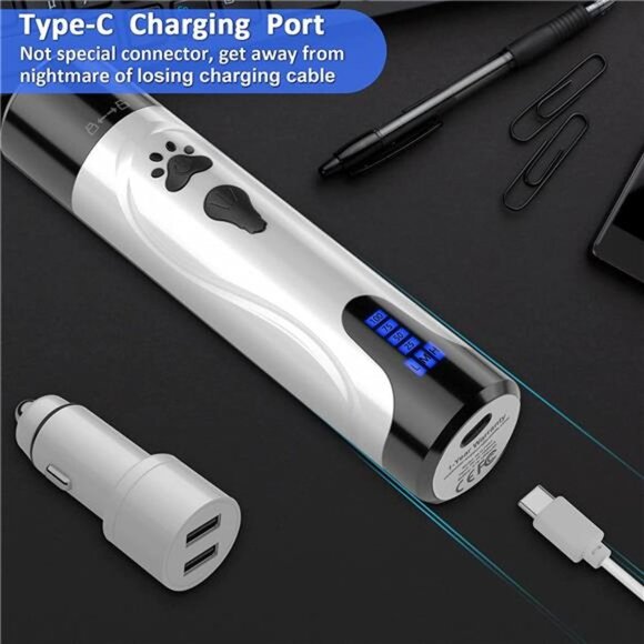 Dog Nail Grinder,Dog Nail Trimmers and Clippers Kit,Super Quiet Electric Clipper - Picture 4 of 6